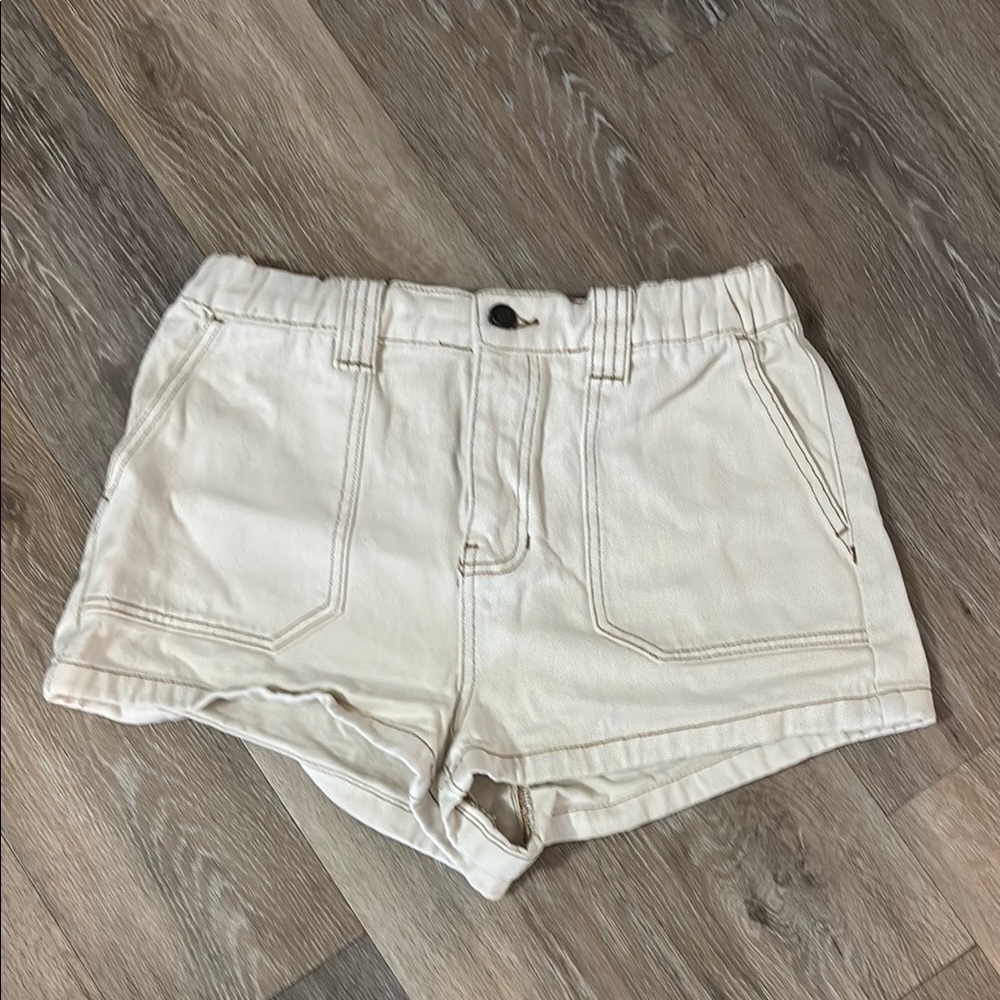 PAC Sun Cream with drown stitching, denim shorts size medium